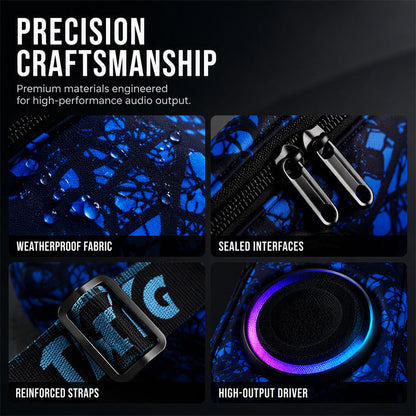Portable Bluetooth Speaker Bag with LED Lights