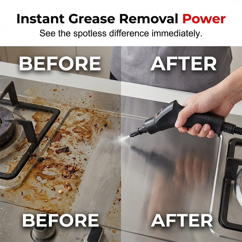 🎉 2026 Sale — Over 29,000 Sold! 🧼 High-Pressure Adjustable Steam Cleaner – 2500W, 1200ml Tank – Chemical-Free Grease & Grime Removal! ✨