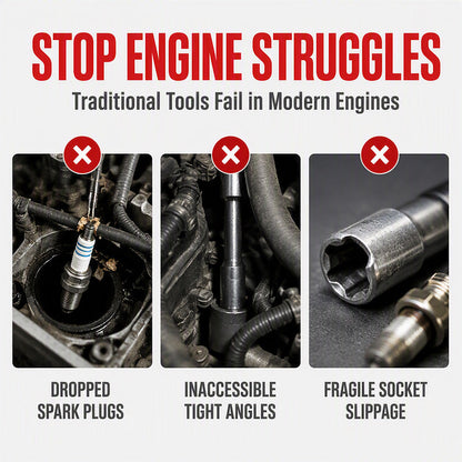 📢📢50% OFF !! ⏰Magnetic Spark Plug Socket Set