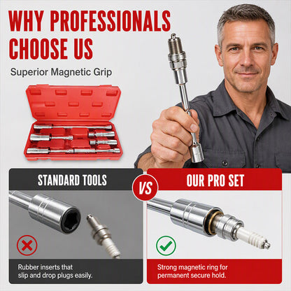 📢📢50% OFF !! ⏰Magnetic Spark Plug Socket Set