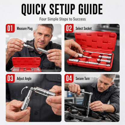 📢📢50% OFF !! ⏰Magnetic Spark Plug Socket Set