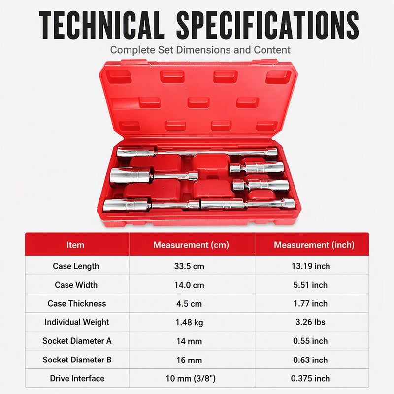 📢📢50% OFF !! ⏰Magnetic Spark Plug Socket Set