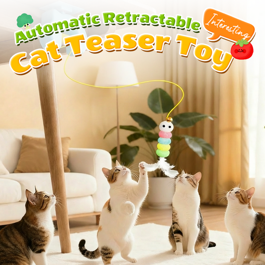 💎 LIMITED TIME 50% OFF! ✨ Automatic Retractable Cat Teaser Toy – Hands-Free Play, Irregular Motion & USB Rechargeable 🐾