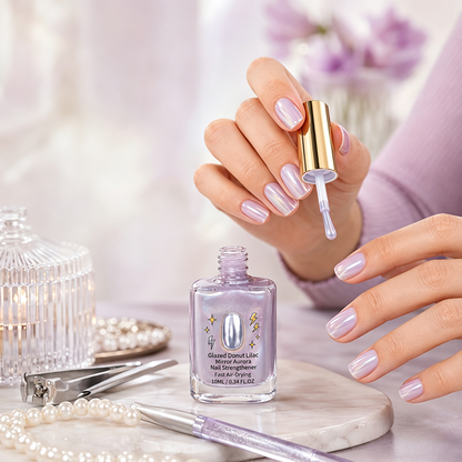 📢50% Off Now！💅Lilac Glossy Mirror Nail Strengthener