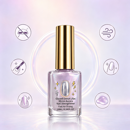 📢50% Off Now！💅Lilac Glossy Mirror Nail Strengthener
