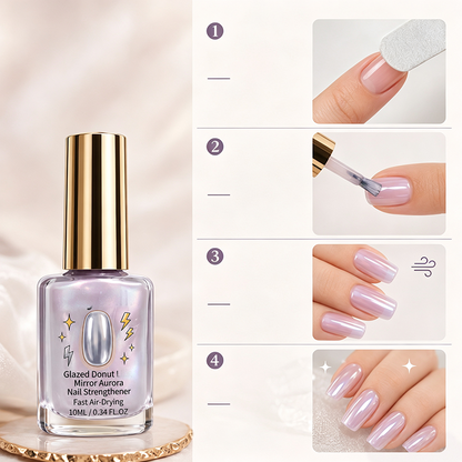 📢50% Off Now！💅Lilac Glossy Mirror Nail Strengthener