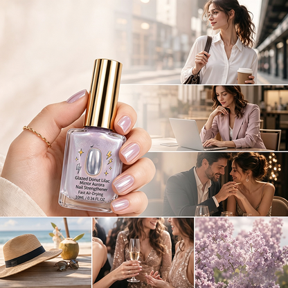 📢50% Off Now！💅Lilac Glossy Mirror Nail Strengthener