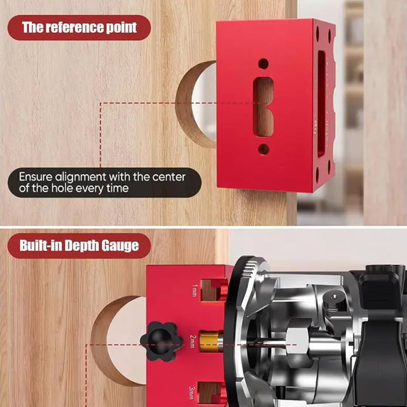 🚪 50% OFF NOW! 🔧 Door Latch Mortising Kit – Precise Cutouts, 3 Depths & Fits 1-3/8" & 1-3/4" Wood Doors 🛠️