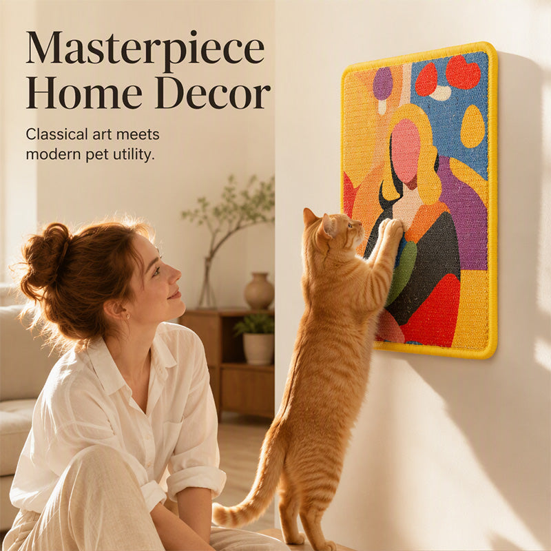 📢📢50% OFF !! ⏰  2026 Sale — Over 20200 Sold!💞 Wall Mounted Artistic Sisal Cat Scratcher‑Decorative 🐱