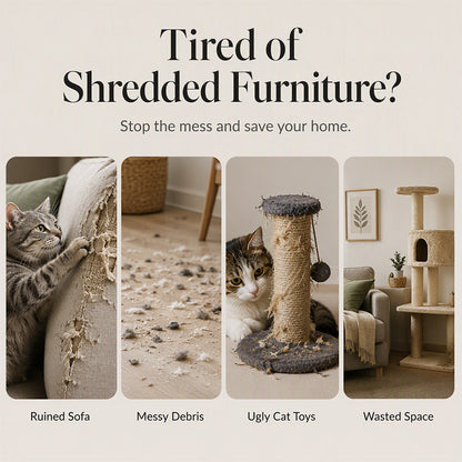 📢📢50% OFF !! ⏰  2026 Sale — Over 20200 Sold!💞 Wall Mounted Artistic Sisal Cat Scratcher‑Decorative 🐱