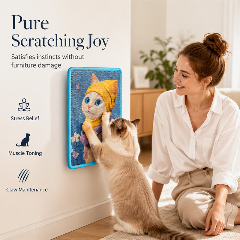 📢📢50% OFF !! ⏰  2026 Sale — Over 20200 Sold!💞 Wall Mounted Artistic Sisal Cat Scratcher‑Decorative 🐱