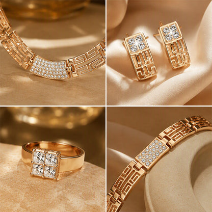 🎉 2026 Sale — Over 27,900 Sold!💎 Elegant Rhinestone Jewelry 4‑Piece Set