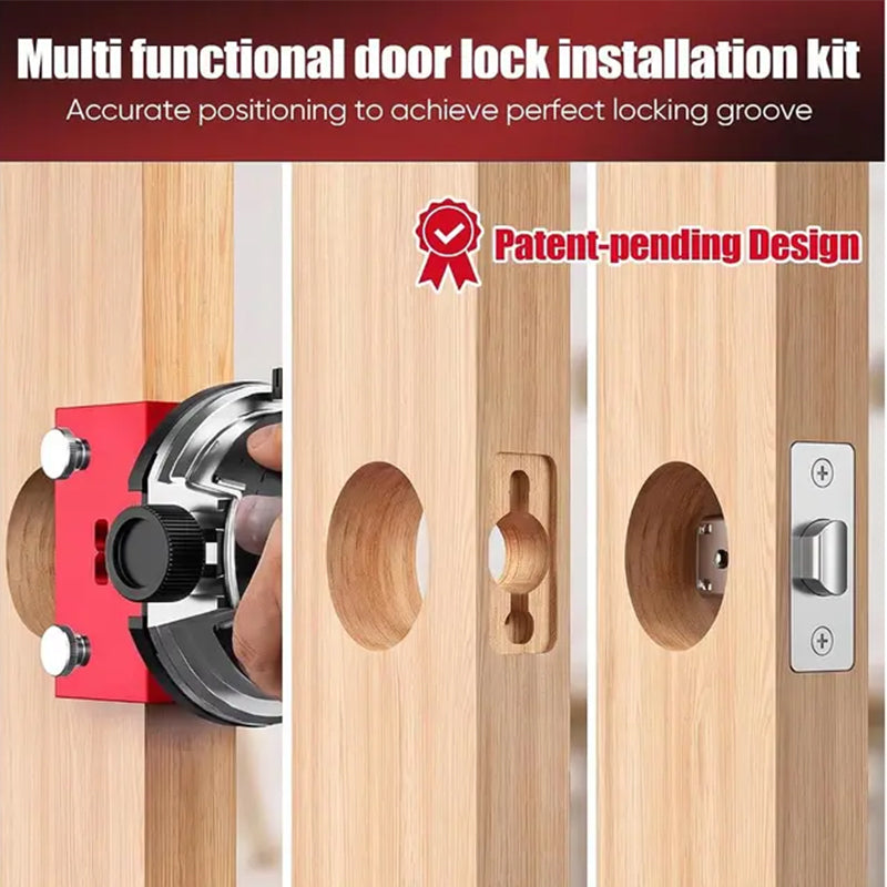 Door Latch Mortising Tool Kit for Wood Doors