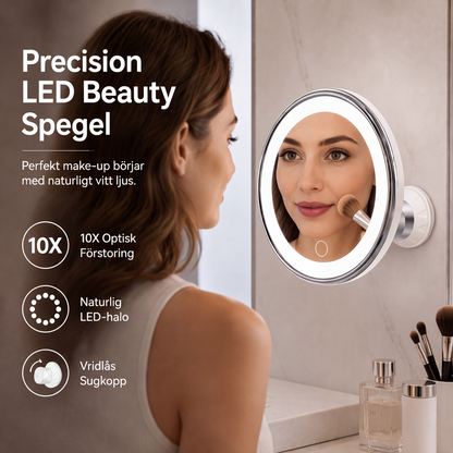 ⏳🔥LIMITED-TIME 50% OFF! ⏰💄10x Magnifying Makeup Mirror with LED Light and Suction Cup – Perfect for Flawless Makeup and Skincare 🔍✨