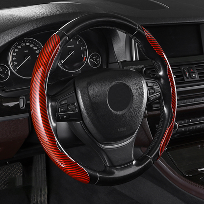 Segmented Carbon Fiber Steering Wheel Cover