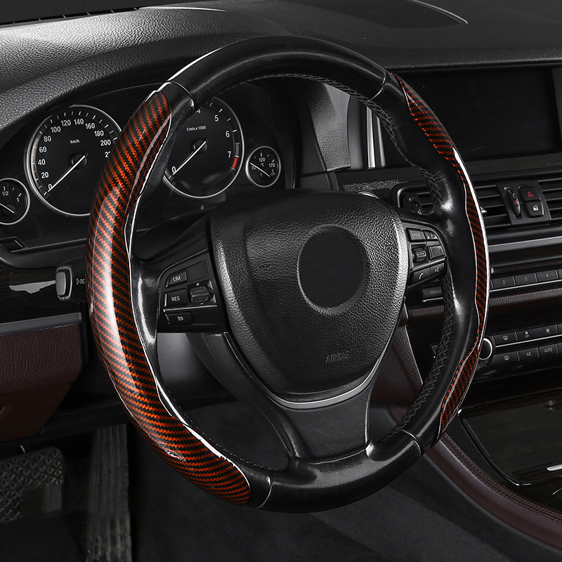Segmented Carbon Fiber Steering Wheel Cover