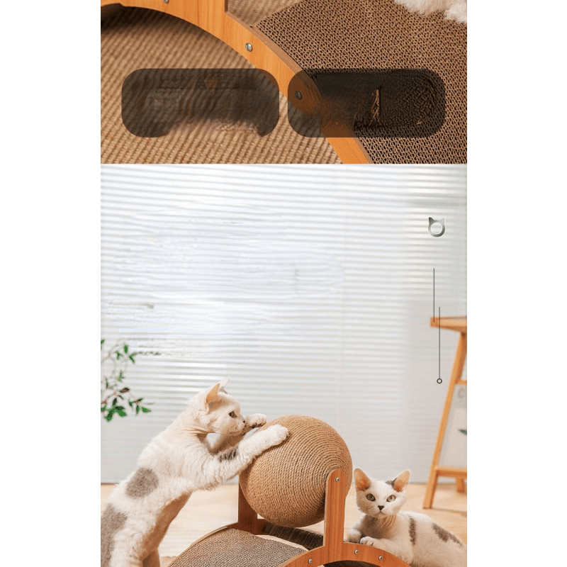 🎉 2026 Sale — Over 16,000 Sold! 🐱 Sisal Cat Scratcher Ball with Cardboard Pad – Scratch & Play in One – Save Your Furniture! ✨
