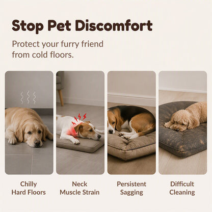 🐱🐶Thick Plush Pet Sleeping Mat with Raised Headrest for Dogs & Cats☁️