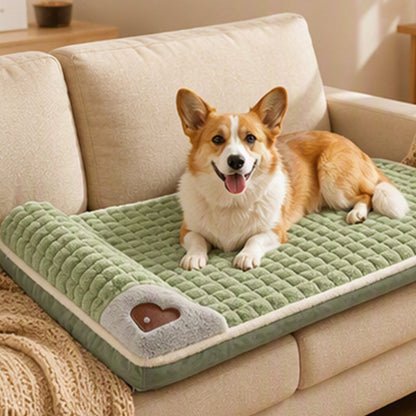 🐱🐶Thick Plush Pet Sleeping Mat with Raised Headrest for Dogs & Cats☁️