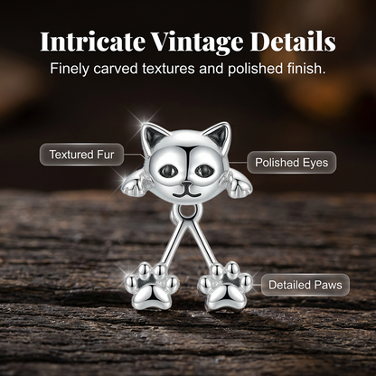 📢📢50% OFF !! ⏰🐱 3D Cute Peeking Cat Stud Earrings – Playful Front-Back Design, Vintage Silver Finish & Lightweight Comfort ✨