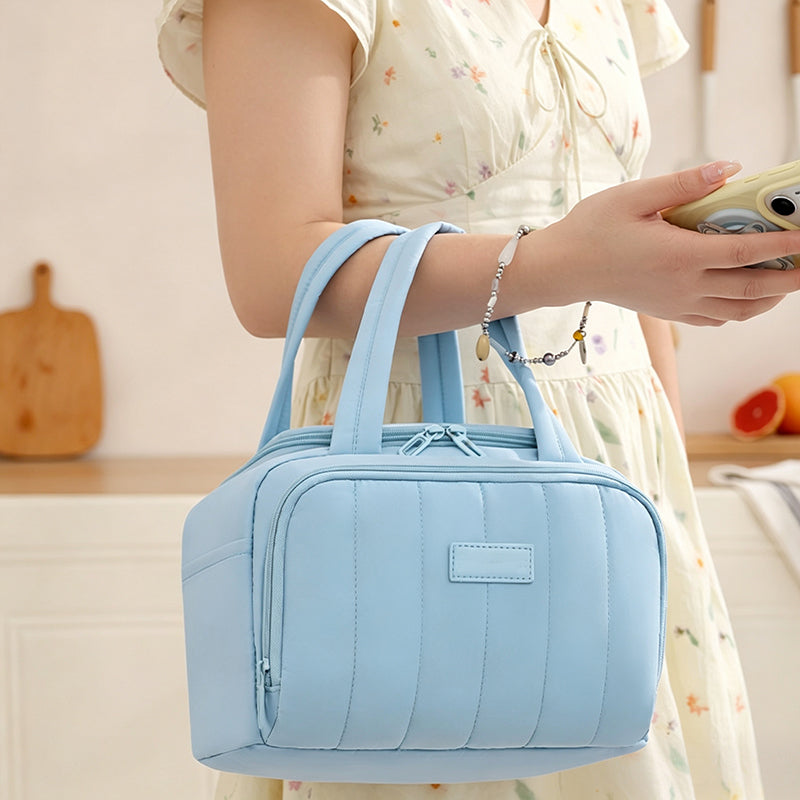 Quilted Insulated Water Resistant Lunch Bag