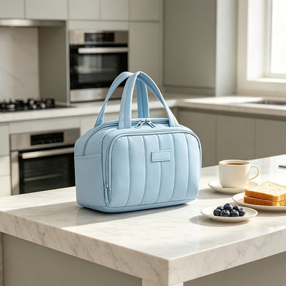 Quilted Insulated Water Resistant Lunch Bag