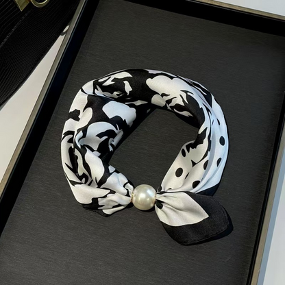 No-Tie Magnetic Pearl Clasp Soft Scarf💟Everyday Versatile Pieces