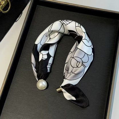 No-Tie Magnetic Pearl Clasp Soft Scarf💟Everyday Versatile Pieces