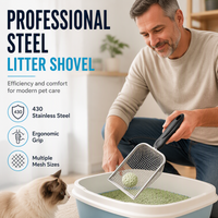 ⏳🔥LIMITED-TIME 50% OFF! ⏰Fine Mesh Metal Cat Litter Scoop – Professional Stainless Steel, Rapid Sifting & Ergonomic Non-Slip Handle ✨