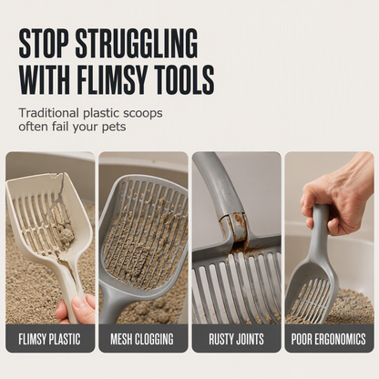 ⏳🔥LIMITED-TIME 50% OFF! ⏰Fine Mesh Metal Cat Litter Scoop – Professional Stainless Steel, Rapid Sifting & Ergonomic Non-Slip Handle ✨