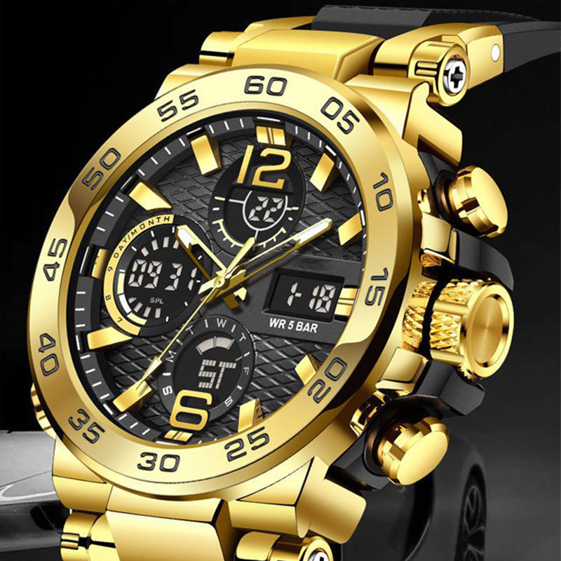 Men's Multifunctional Watch with Dual Display