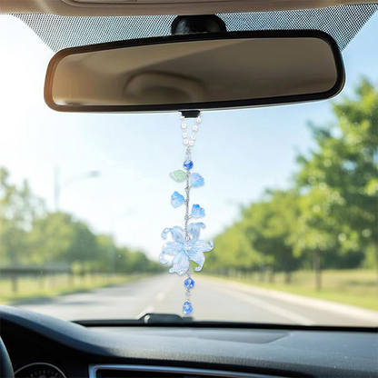 📢📢50% OFF !!⏰ Elegant Crystal Floral Car Charm