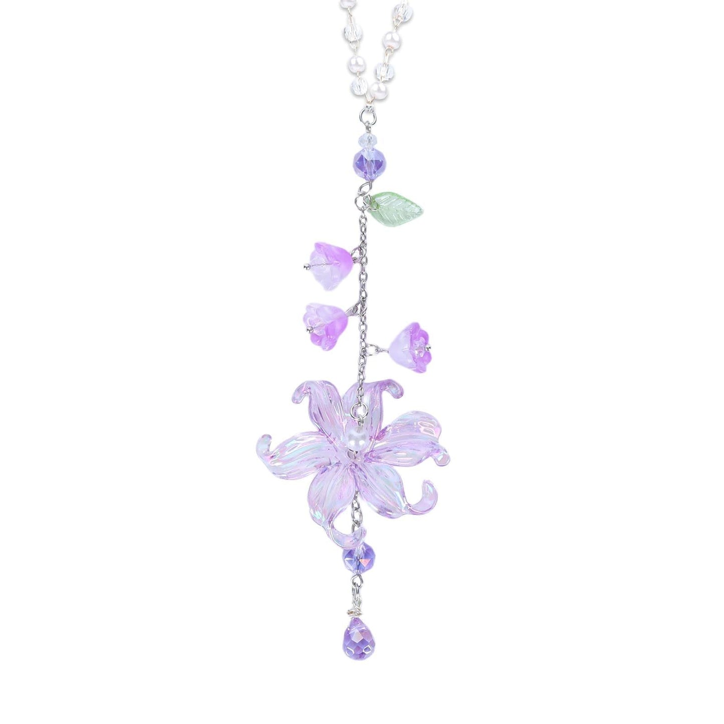 📢📢50% OFF !!⏰ Elegant Crystal Floral Car Charm