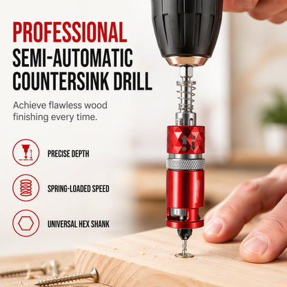 🔧 2026 Sale — Over 14,200 Sold! ⚙️ Semi-Automatic Countersink Drill Bits Set