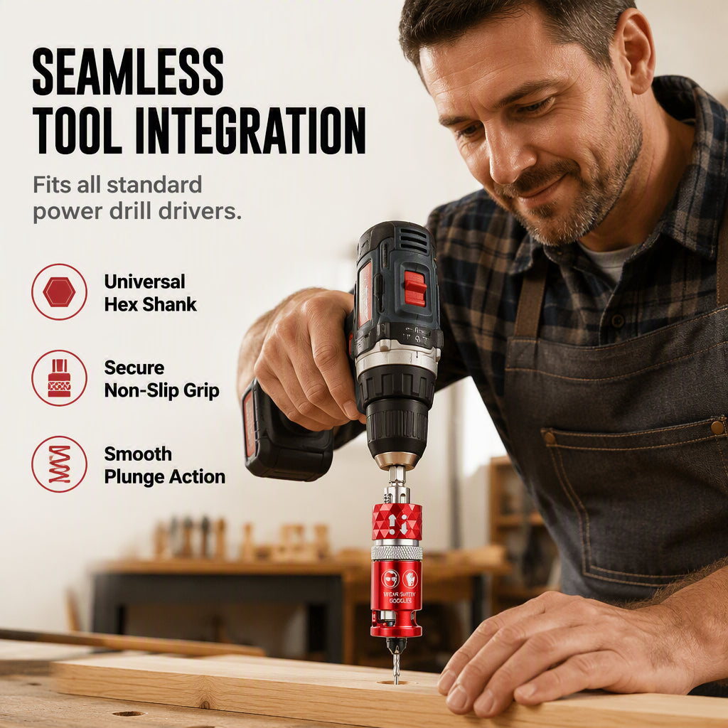 🔧 2026 Sale — Over 14,200 Sold! ⚙️ Semi-Automatic Countersink Drill Bits Set
