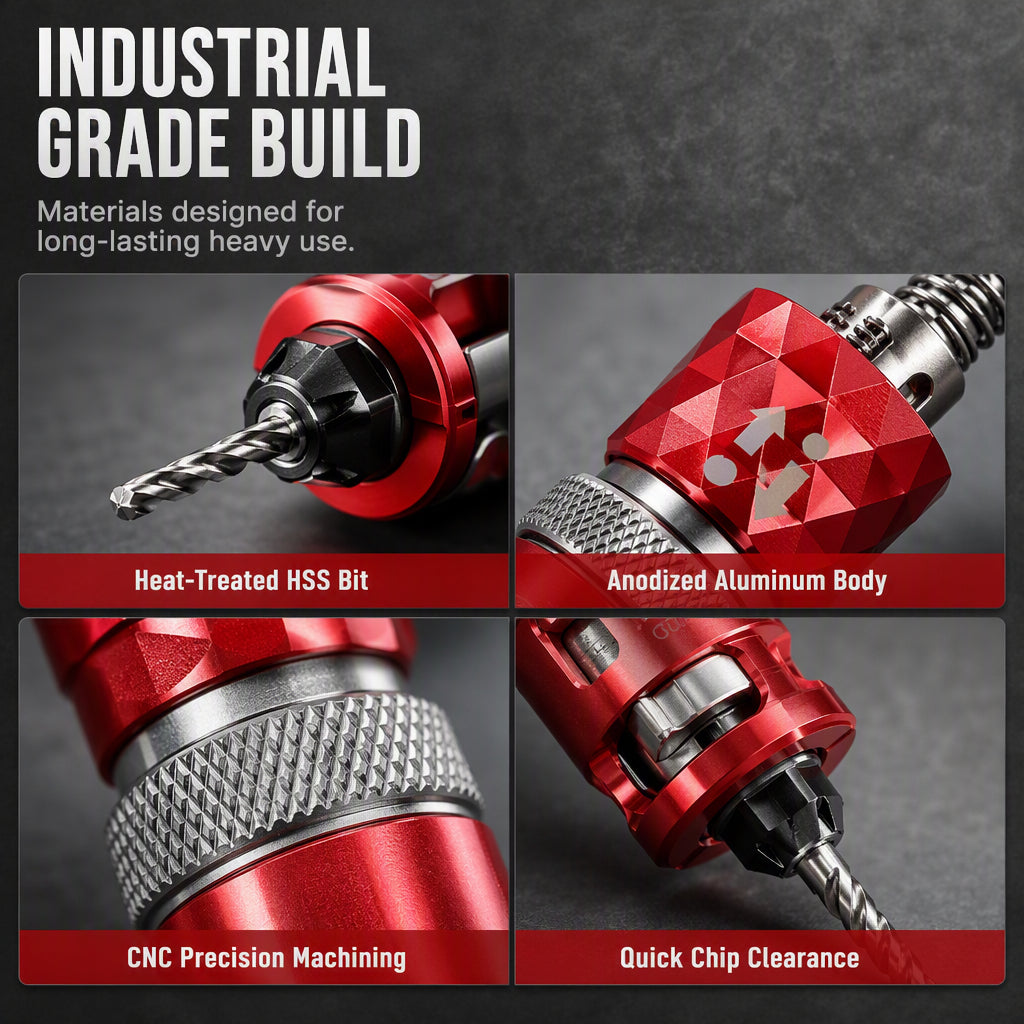 🔧 2026 Sale — Over 14,200 Sold! ⚙️ Semi-Automatic Countersink Drill Bits Set