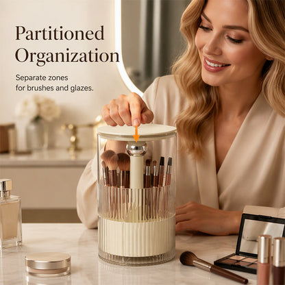 Elegant Dustproof Makeup Brush Organize