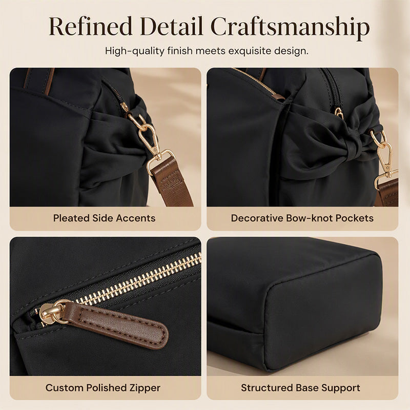 🎉 LIMITED TIME 50% OFF! 👜 Casual Canvas Tote Bag with Pleated Side Pockets for Women – Minimalist Design, 8-Zone Organization & Multi-Way Styling ✨