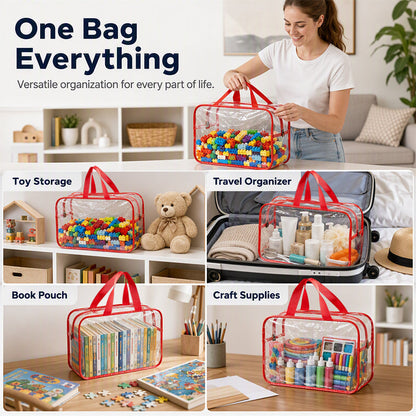 🧸 LIMITED TIME 50% OFF! Transparent PVC Toy Storage Bag – Clear Visibility, Waterproof & Durable – Keeps Blocks, Cars & Dolls Organized 🚗✨