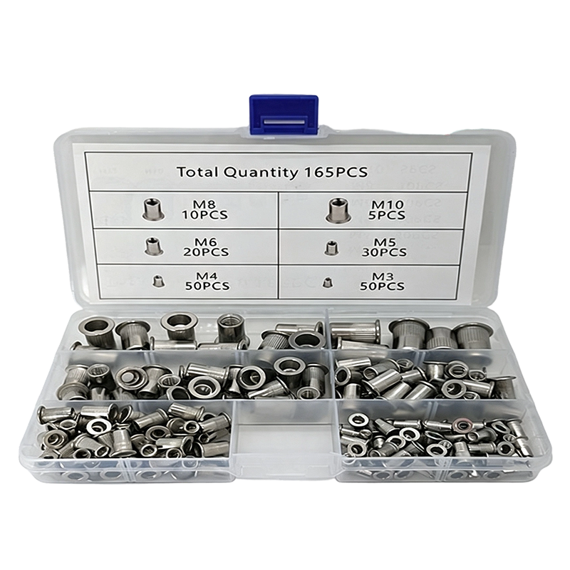 🎉 2026 Sale — Over 17,400 Sold!🔩 Knurled Aluminum Rivet Nut Assortment Kit 165PCS ✨