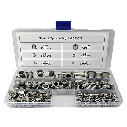 Knurled Rivet Nut Assortment Kit