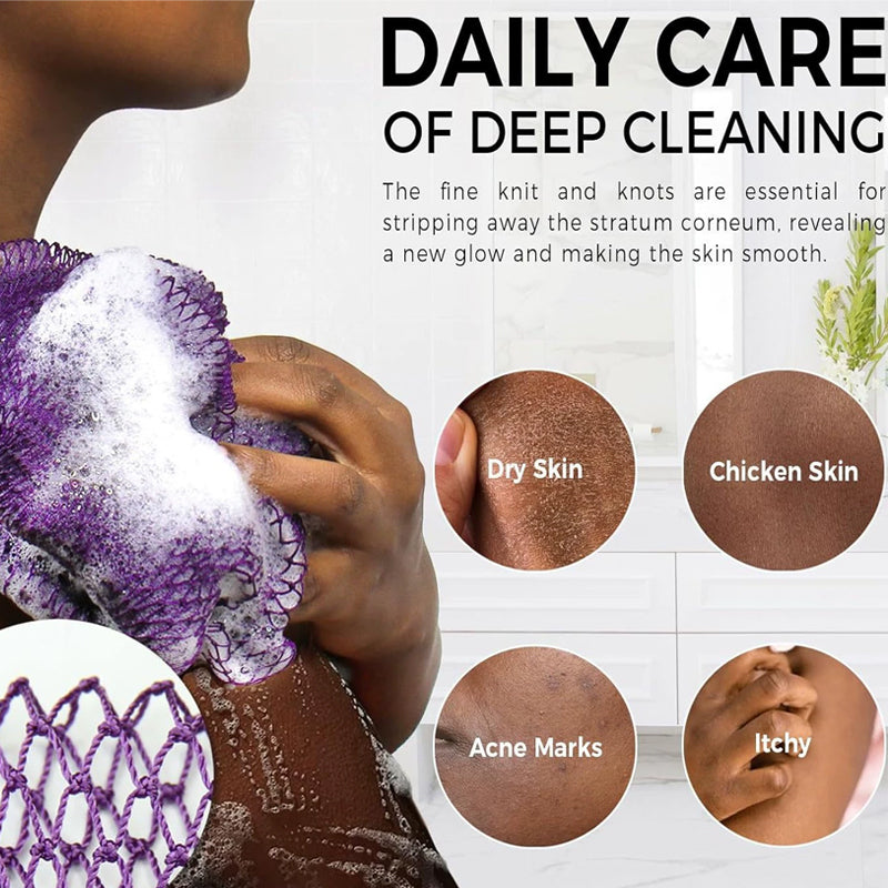 🚿🧽 50% OFF! 🧼Net Back Scrubber – Easy grip, deep clean.