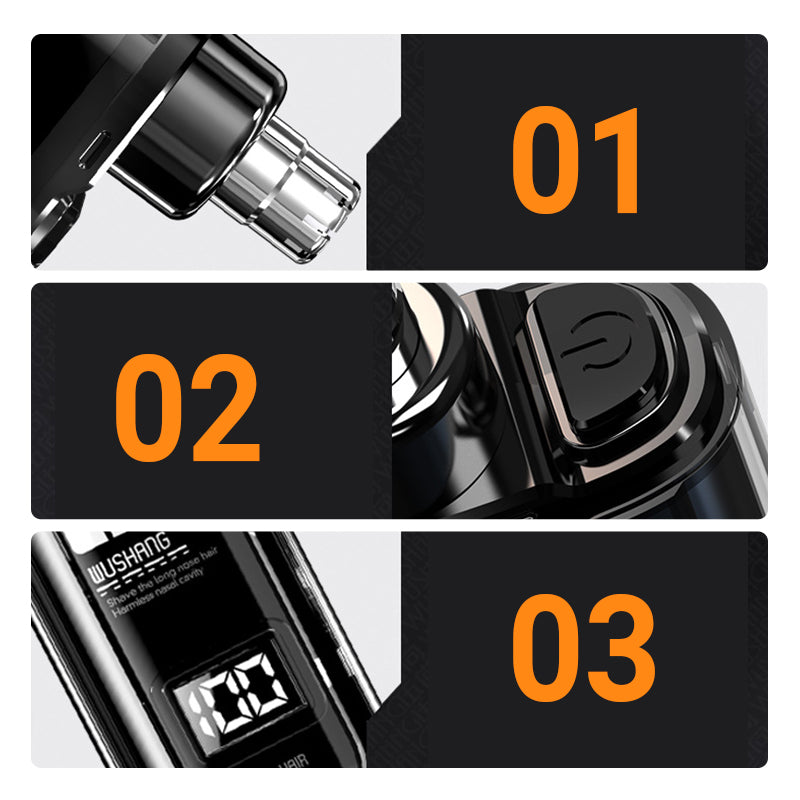 🎯 2026 Sale — Over 32,700 Sold!🪒 Rechargeable Blade Washable Nose Hair Clean Trimmer