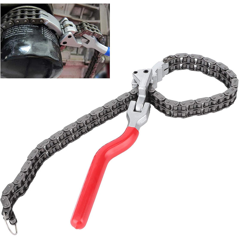 🔧 50% OFF NOW! ⛓️ Heavy-Duty Chain Oil Filter Wrench – Wide 60-195mm Coverage, Reinforced Chain, Comfortable Grip – For Cars, Trucks & SUVs 💪