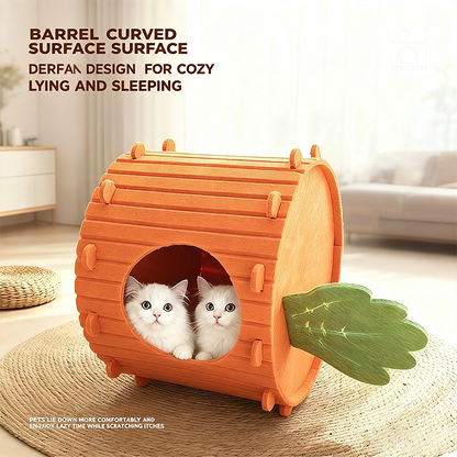 🐱 A Cute Carrot in Your Living Room – Plush Cat Cave Bed That Looks as Good as It Feels. Half Price. Free UK Delivery