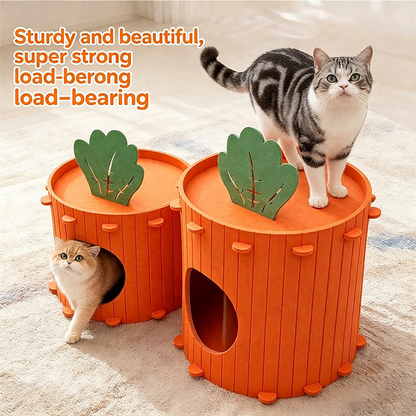 🐱 A Cute Carrot in Your Living Room – Plush Cat Cave Bed That Looks as Good as It Feels. Half Price. Free UK Delivery