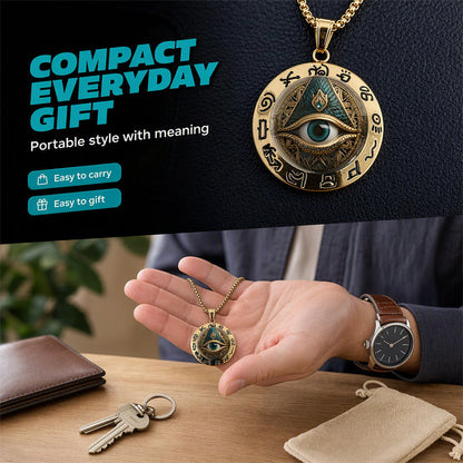 ⏳50% OFF! 👁️Vintage All Seeing Eye Pendant Zinc Alloy Necklace ✨