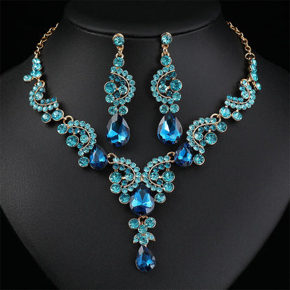 🎉 LIMITED TIME 50% OFF! 💎 Sparkling Rhinestone Necklace and Earrings Jewelry Set – Dazzling Crystal Accents & Elegant Matching Design ✨