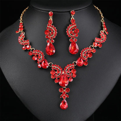 🎉 LIMITED TIME 50% OFF! 💎 Sparkling Rhinestone Necklace and Earrings Jewelry Set – Dazzling Crystal Accents & Elegant Matching Design ✨