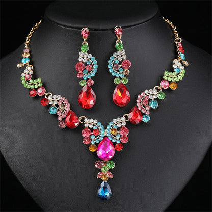 🎉 LIMITED TIME 50% OFF! 💎 Sparkling Rhinestone Necklace and Earrings Jewelry Set – Dazzling Crystal Accents & Elegant Matching Design ✨